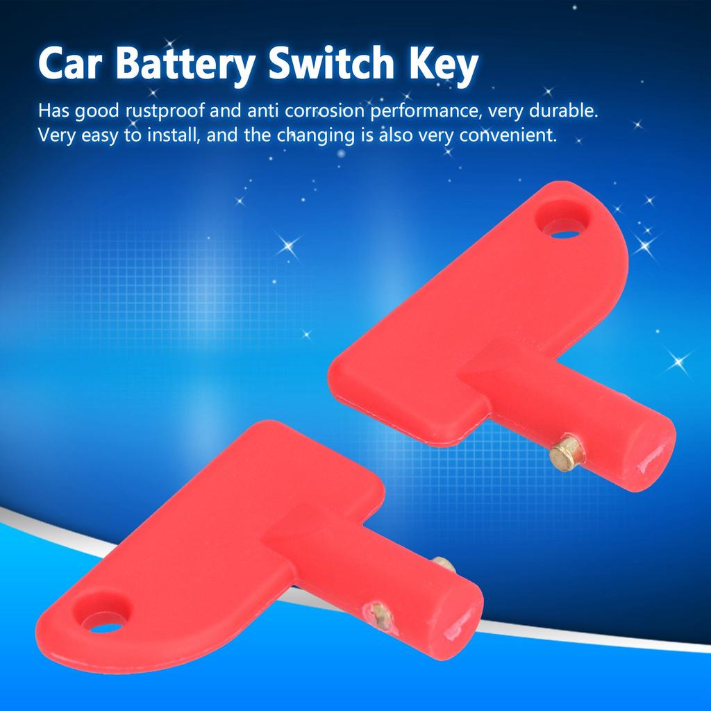 Car Battery   Key, 4-Piece ABS Isolator Accessory Set Kit, Anti-Rust and Corrosion Resistant, Convenient  , Compact Size,  ,