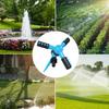 Lawn Sprinkler with Stake 3 Arm Design Large Area Coverage Adjustable 360-Degree Rotating Garden Yard Water Sprinkler