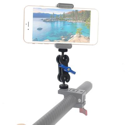 Double Ballhead Mount 1/4 Inch Screw Magic Ball Head Arm 360 Degree Rotation Anodisation Aluminum