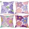 Floral Patterned 2D Printed Cushion Covers for Home Polyester Pillowcase, Sofa Decorative Cushion Cov Headboard Pillow