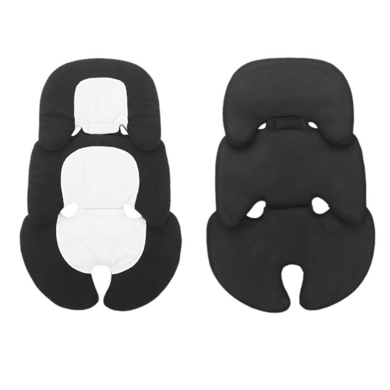 

Baby Stroller Seat Liner Car Seat Baby Body Support Cushion Comfortable Baby Seat Pad Baby Pram Cushion Non Slip Cushion чорний білий колір