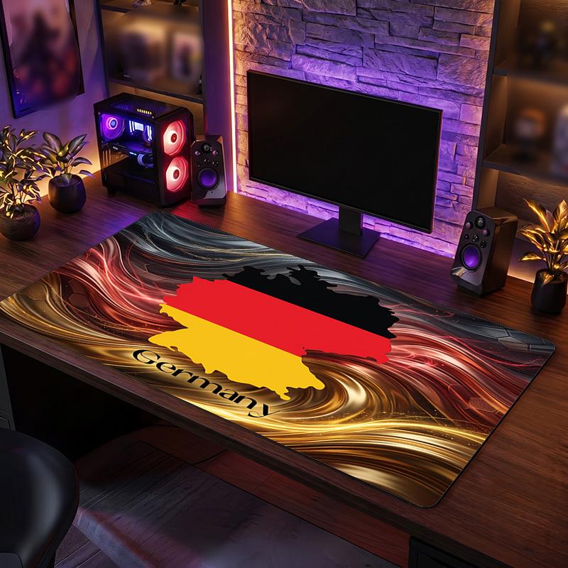 Germany Football Crest Mouse Pad, Extended Non Slip Rubber Desk Mat for Gaming Office Laptop Fan Gift