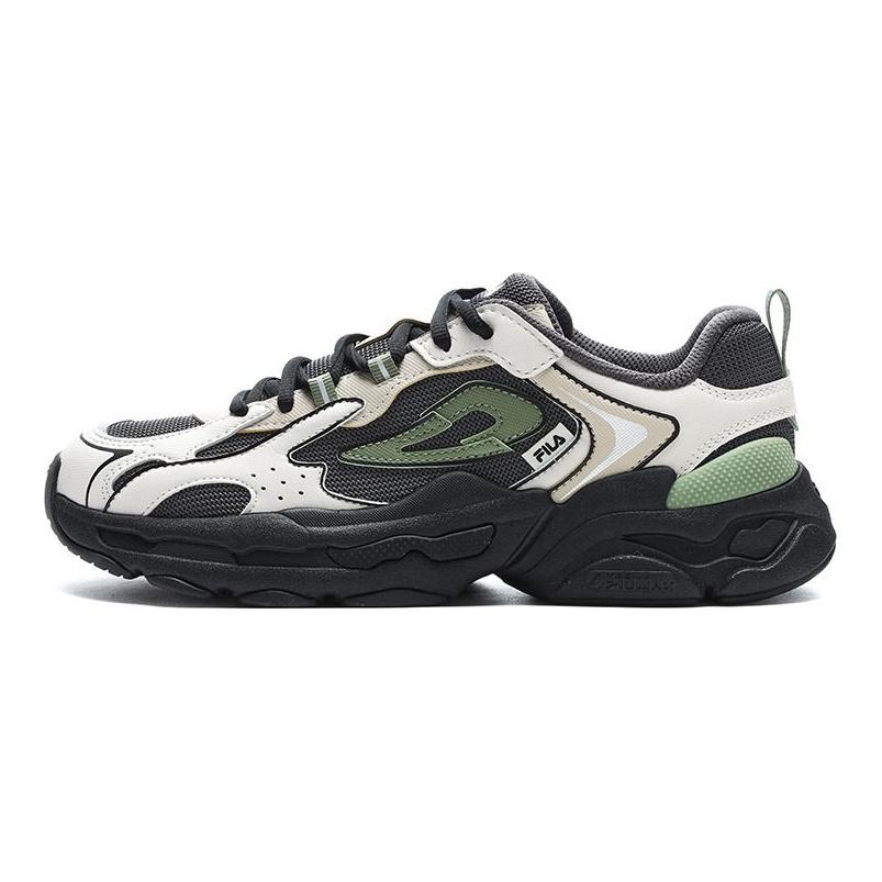 FILA Y2K Mesh Fabric Synthetic Leather Sport Retro 3M Reflective Low-Top Lifestyle Casual Shoes Women sneaker Asphalt-Gray Beige F12W312103FAM