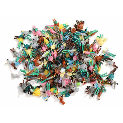 N Gauge 1/200 Scale Diorama Figures, Large Set of 200, Humanoid Railway Models, Painted, Display