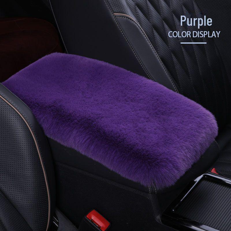 Plush Rabbit Imitation Car Armrest Pad - Universal Interior Decoration Cover