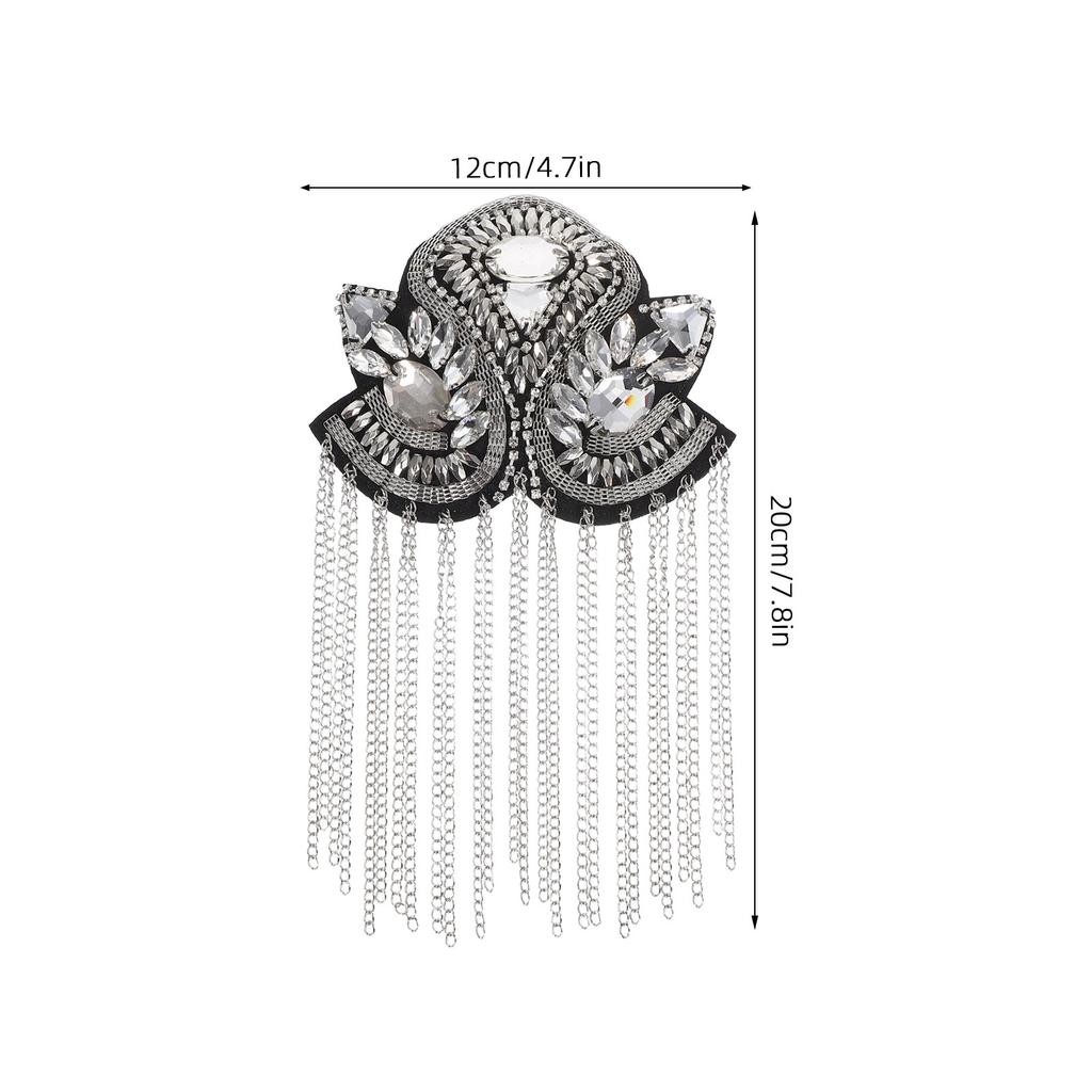1 Pair Metal Epaulets Gold Vintage Tassel Shoulder Board Costume Dress Up Fringe Shoulder for Suit Epaulets