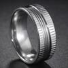 Fede in Tungsteno Nero Anelli Punk Trama d'Acciaio per Uomo Donna Scanalatura Fibra di Carbonio Anello alla Moda