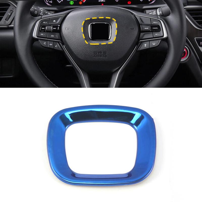 For Honda Insight 2018  Stainless Steel Car Steering Wheel Logo Decoration Cover Trim Auto Styling 3