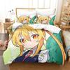 Miss Kobayashi's Drachenmädchen Bettwäsche-Set Anime 3-teiliger Bettbezug Kawaii Mädchen Erwachsene Kinder Schlafzimmer
