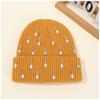 Head Wear Pearl Embellished Knit Beanie Double-Layer Warm Stylish Outdoor Streetwear Beanie Y2K Unisex Cap Hat for Men Women