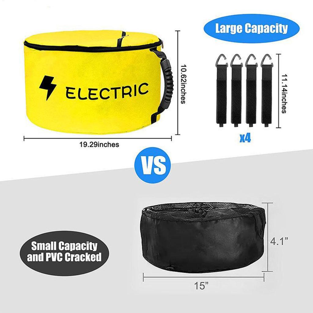 Wasserdichte RV-Abwasserschlauch-Aufbewahrungstasche mit Doppelreißverschluss-Halter für Abfallwerkzeuge, Camping-Septik-Elektrokabel-Organizer-Beutel