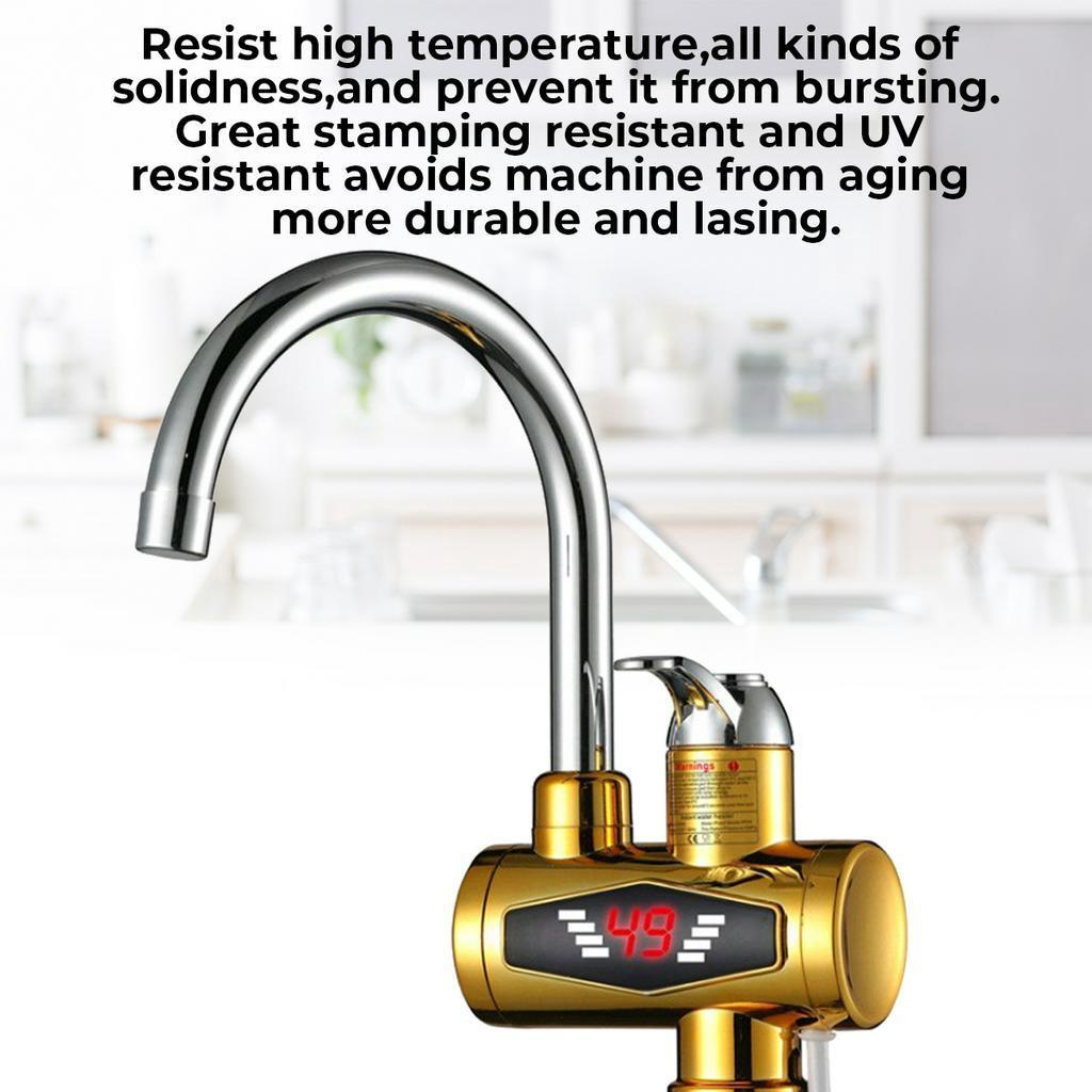 3KW 220V Tankless Electric Water Heater Led Digital Display Bathroom Kitchen Heater Faucet Gold Electric Water Faucet Heater