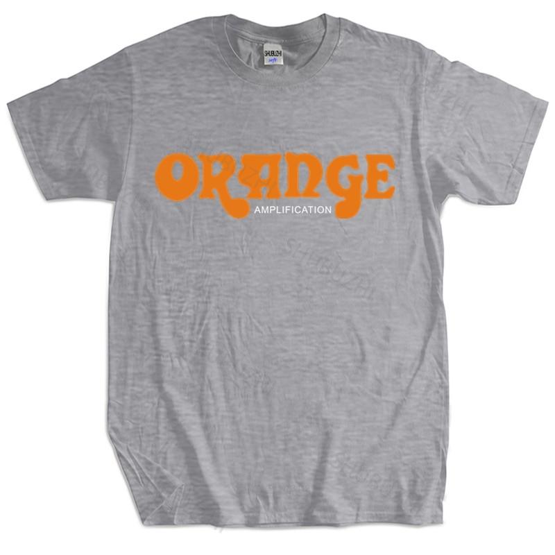 

Мужская летняя хлопковая футболка, свободные топы The British Guitar Amps, оранжевые футболки с коротким рукавом, обычные футболки унисекс, повседневные футболки S