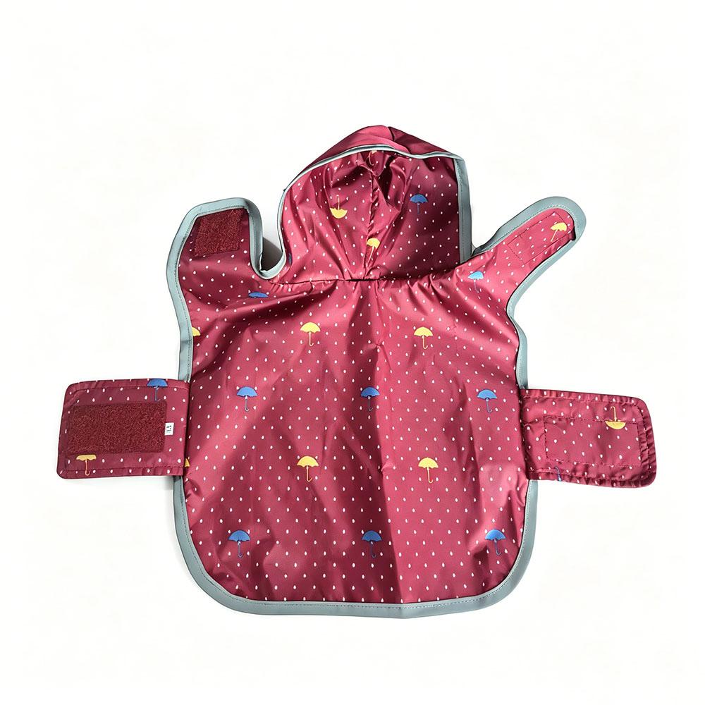 Reversible Dog Raincoat Hooded Poncho Rain Jacket Double Sided Built-in Leash Hole Reflective Safety Strips for Small to Extr 5
