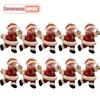 Christmas Hanging Ornaments Cute Fabric Dolls Santa Snowman Reindeer Bear Decorations for Christmas Tree Holiday Party Gift