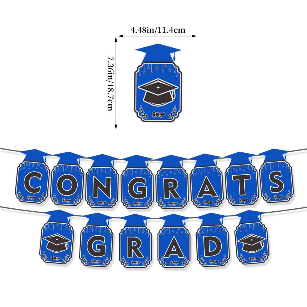 2026 Graduation Party Decoration Set: Banner & Cap Balloon
