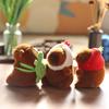 Stylish Capybara Keychain Stuffed Animal Keyring Ornament Adorable Plush Bag Pendant Accessories for Animal Lovers