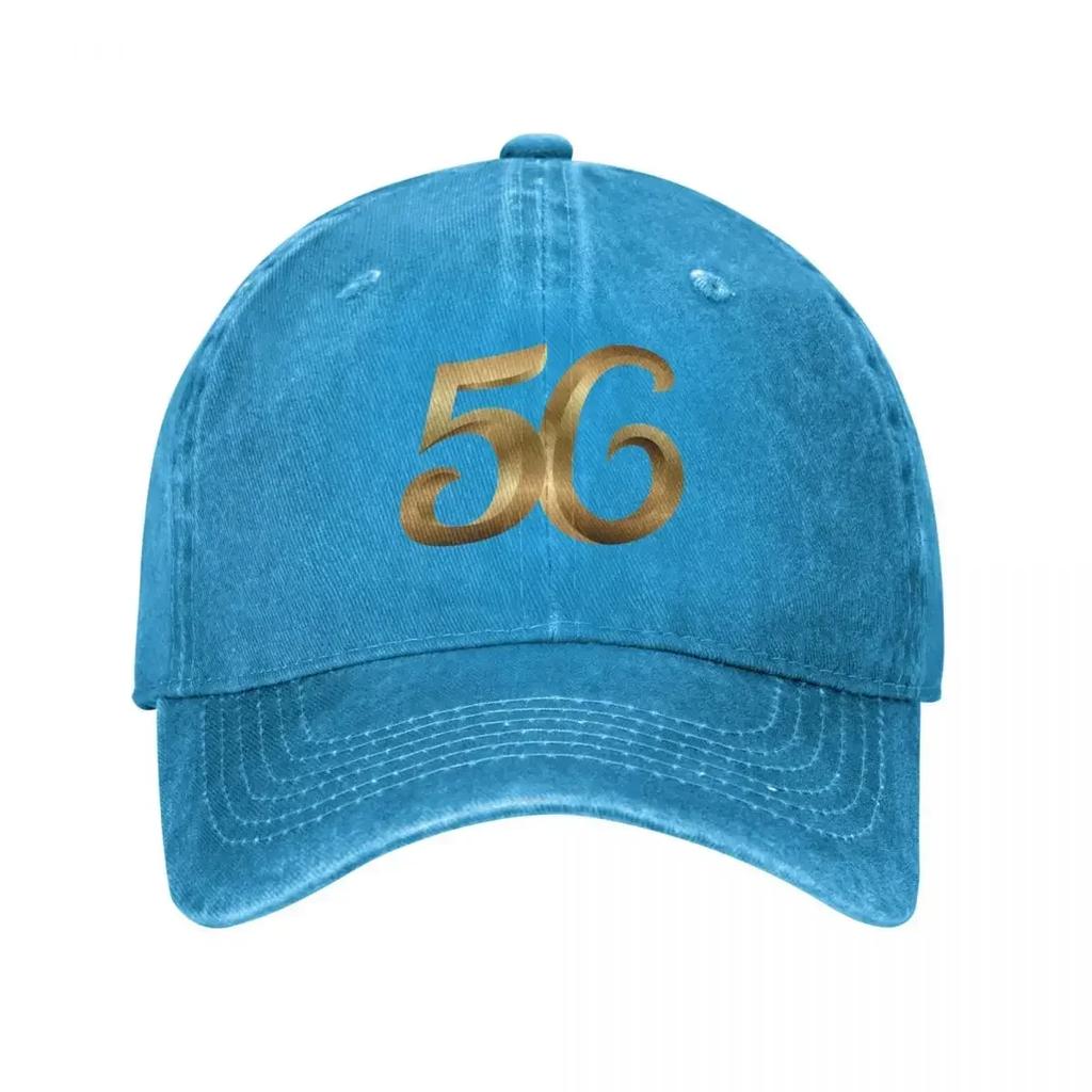 Golden Number Fifty Six Baseball Cap Luxury Cap Cosplay Custom Hat Unisexs Womens