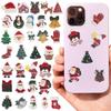 Resin Christmas Accessories Mixed Charms Ornaments Flatback Resin Christmas Design 3.00X2.00X0.30CM Non Toxic 50Pcs