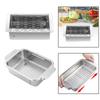 Expandable Dish Drainer Strainer Fruit Drain Rack for Kitchen