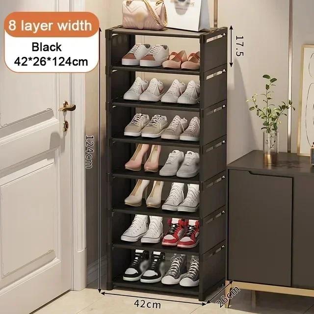 Double Row Shoe Rack Household Multi-layer Storage Rack Multifunctional and Simple Shoe Rack Dustproof and Storage Shoe Rack