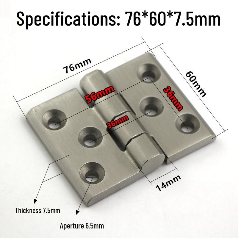 304 Stainless Steel Heavy Duty Industrial Flat Opening Thickened Mechanical Equipment Load-Bearing Hinge