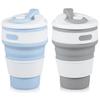 2025 Latest Model 2-Pack Collapsible Coffee Cup Reusable 12oz Leakproof Travel