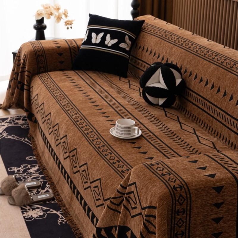 All-season Chenille Camping Picnic Sofa Cover  Dark Funda Sofa Bohemia Sofa Covers Mats Throw Blankets