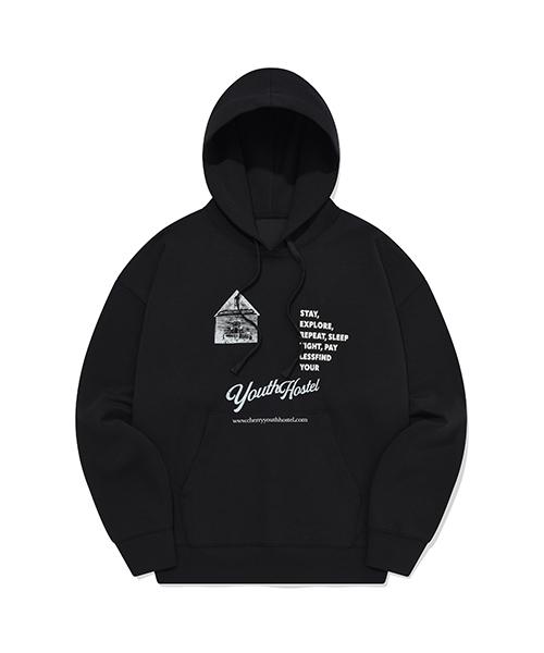 Kirsh Youth Hostel Graphic Modal Hoodie [Black] 1