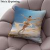Figure Skating Print Throw Pillow Covers Pattern Cushion Cover Suitable For Sofa Bedroom Car Pillow Cover