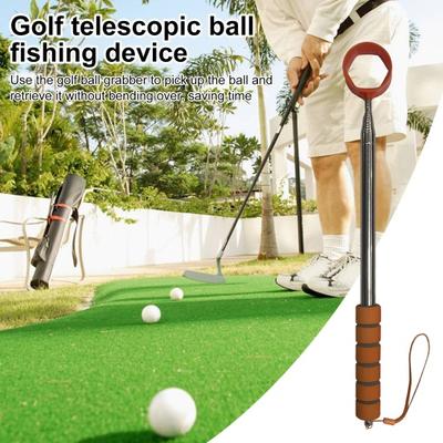 Recuperador de pelotas de golf, herramienta telescópica para recuperar pelotas de golf, herramienta de recogida de pelotas de golf de acero inoxidable, accesorios de golf para hombres