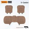 Equation Leopard Titanium Universal Nappa Leather Car Seat Cushion - All-Season, Breathable, High-Grade Rear Cover