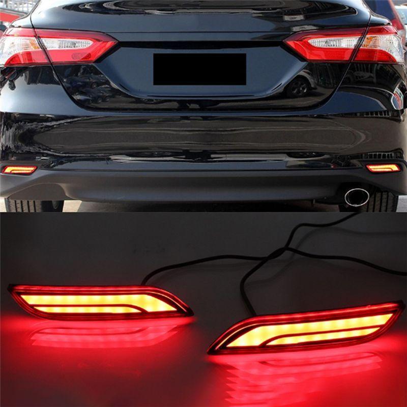 Powerful Car LED Rear Bumper Reflector Light Brake Light Tail Lamp Dynamic Turn Signal Light For Toyota Camry 2018-