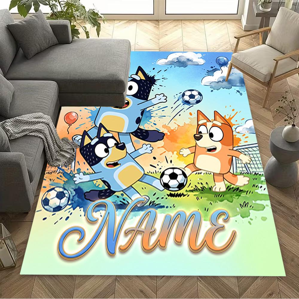 Soccer Fun Personalized Text Area Rug Suitable for Dining Room Hallway Bedrooms Outdoor Anti-slip Rug Office home decor