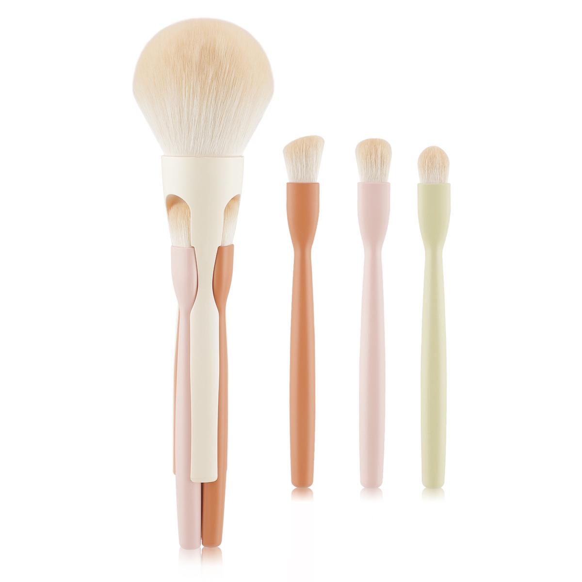

18-Piece Champagne Gold Makeup Brush Set: Solid Wood Handles, Soft Bristles, Powder & Eyeshadow Brushes.