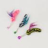 5pcs Mix Dot Feather Simulation Insect Cat Teaser Stick for Change Heads Cat Toys Pet Toy Supplies