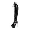Sandali con tacco alto da donna sexy stile discoteca primavera ed estate nuovi plateau tacco sottile taglie forti bocca di pesce stivali