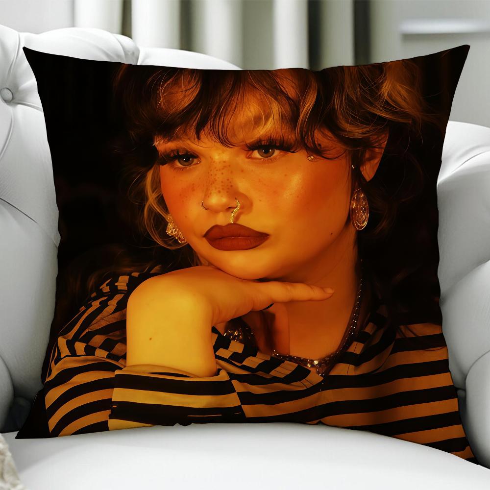 L-Lola Young Singer Cushion Cover Birthday Anniversary Gifts Double Sided Printed Zipper Cushion Cover Soft Skin Bedding