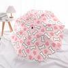 1pc Dog Bone Footprint Pattern Umbrella with Plastic Handle,Suitable for All Seasons Home Travel Outdoor UmbrellaDD1594