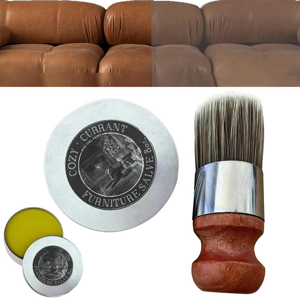 4/8oz Furniture Salve All-Natural Polishing Treatment Leather Salve Leather Color Restorer for Car Interiors Furniture and More