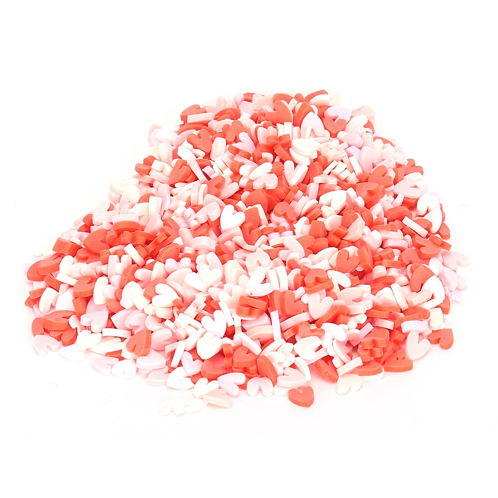 

30gBag Heart Shaped Clay Slice Colorful Art Crafts for HandMade Nail Decorations