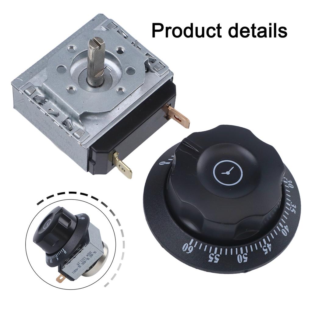 Electric Oven Timer Microwave Oven Timer High Temperature Resistance Built-in Bell Feature Microwave Oven Timer Switch