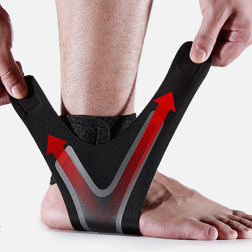 Pair of Sports Ankle Brace Prevent Injury Lightweight Breathable Black Ankle Support for Women Men