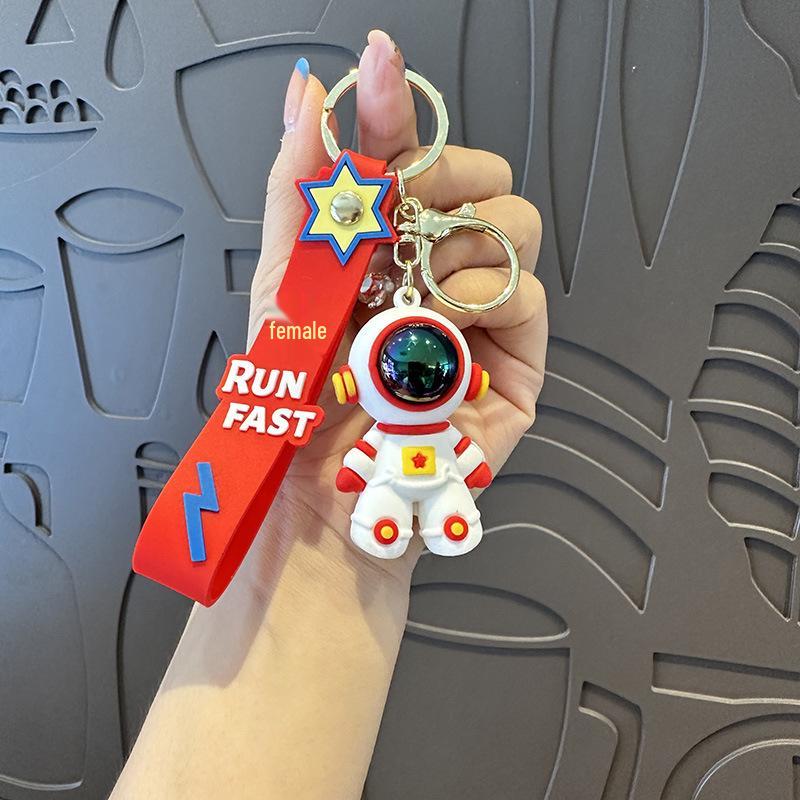 Creative Cartoon Astronaut Keychain Pendant - Couples Car and Bag Charm