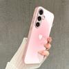 Gradient white heart-shaped pattern glass phone case for Samsung Galaxy S26 S25 S24 S23 S22 S21 S20 fe/plus/Ultra anti drop