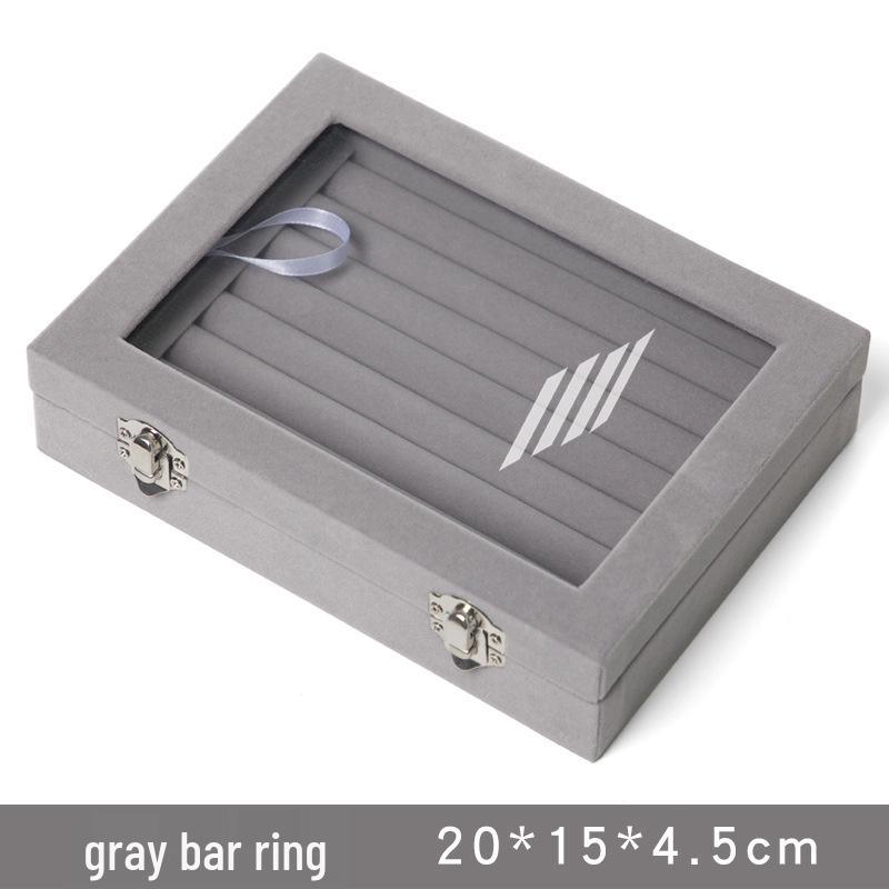 Velvet Jewelry Storage Box with Lid – Large Capacity for Rings, Earrings, Necklaces, Dustproof Display.