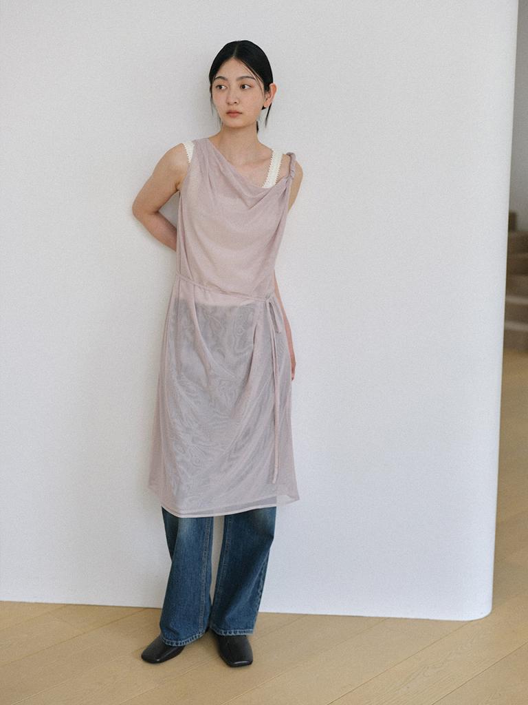 Hunch Soft Layered Mesh Dress