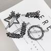 Elegant Blue Star Alloy Hair Clip - Minimalist Luxury Accessory