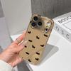 Lucky Start Phone Case For iPhone 17 16 15 14 13 12 11 Pro Max 16E Gold Electroplated Glass Shell  Dachshund Stripes Cover