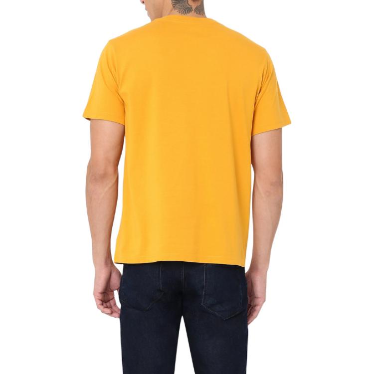 Levis Silver Label Printed Crew Neck Short Sleeve T-Shirt Men Tops Yellow 16143-1586